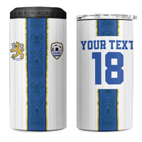 Custom Finland Football 4 in 1 Can Cooler Tumbler Suomi Champion Sami Pattern - Wonder Print Shop