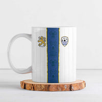 Custom Finland Football Ceramic Mug Suomi Champion Sami Pattern - Wonder Print Shop