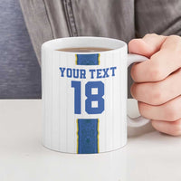 Custom Finland Football Ceramic Mug Suomi Champion Sami Pattern - Wonder Print Shop