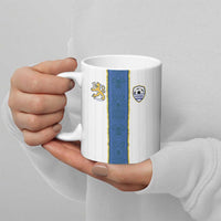 Custom Finland Football Ceramic Mug Suomi Champion Sami Pattern - Wonder Print Shop