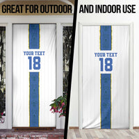 Custom Finland Football Door Cover Suomi Champion Sami Pattern - Wonder Print Shop