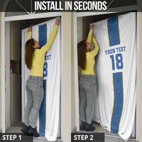 Custom Finland Football Door Cover Suomi Champion Sami Pattern - Wonder Print Shop