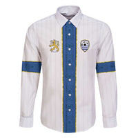 Custom Finland Football Family Matching Long Sleeve Bodycon Dress and Hawaiian Shirt Suomi Champion Sami Pattern - Wonder Print Shop