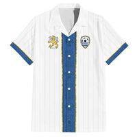 Custom Finland Football Family Matching Off Shoulder Maxi Dress and Hawaiian Shirt Suomi Champion Sami Pattern - Wonder Print Shop