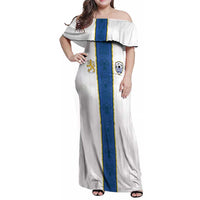 Custom Finland Football Family Matching Off Shoulder Maxi Dress and Hawaiian Shirt Suomi Champion Sami Pattern - Wonder Print Shop