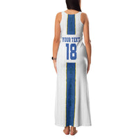 Custom Finland Football Family Matching Tank Maxi Dress and Hawaiian Shirt Suomi Champion Sami Pattern - Wonder Print Shop