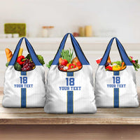 Custom Finland Football Grocery Bag Suomi Champion Sami Pattern - Wonder Print Shop