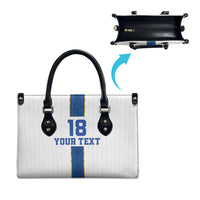 Custom Finland Football Leather Bag Suomi Champion Sami Pattern - Wonder Print Shop