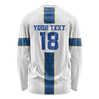 Custom Finland Football Long Sleeve Shirt Suomi Champion Sami Pattern - Wonder Print Shop