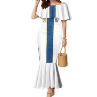 Custom Finland Football Mermaid Dress Suomi Champion Sami Pattern - Wonder Print Shop