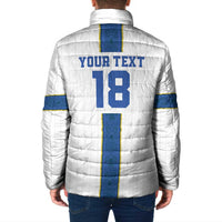 Custom Finland Football Padded Jacket Suomi Champion Sami Pattern - Wonder Print Shop