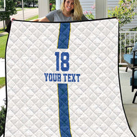 Custom Finland Football Quilt Suomi Champion Sami Pattern - Wonder Print Shop