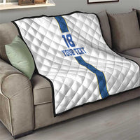 Custom Finland Football Quilt Suomi Champion Sami Pattern - Wonder Print Shop