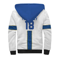 Custom Finland Football Sherpa Hoodie Suomi Champion Sami Pattern - Wonder Print Shop