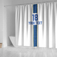 Custom Finland Football Shower Curtain Suomi Champion Sami Pattern - Wonder Print Shop