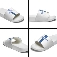 Custom Finland Football Slide Sandals Suomi Champion Sami Pattern - Wonder Print Shop