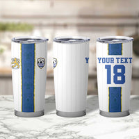Custom Finland Football Tumbler Cup Suomi Champion Sami Pattern - Wonder Print Shop