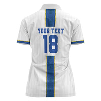 Custom Finland Football Women Polo Shirt Suomi Champion Sami Pattern - Wonder Print Shop