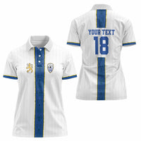 Custom Finland Football Women Polo Shirt Suomi Champion Sami Pattern - Wonder Print Shop