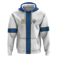 Custom Finland Football Zip Hoodie Suomi Champion Sami Pattern - Wonder Print Shop