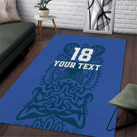 Custom Finland Football Champion Area Rug Sami Pattern - Wonder Print Shop