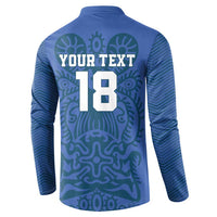 Custom Finland Football Champion Button Sweatshirt Sami Pattern - Wonder Print Shop