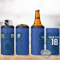 Custom Finland Football Champion 4 in 1 Can Cooler Tumbler Sami Pattern - Wonder Print Shop