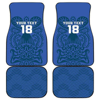 Custom Finland Football Champion Car Mats Sami Pattern - Wonder Print Shop