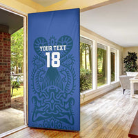 Custom Finland Football Champion Door Cover Sami Pattern - Wonder Print Shop