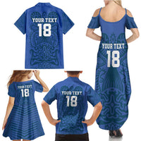Custom Finland Football Champion Family Matching Summer Maxi Dress and Hawaiian Shirt Sami Pattern - Wonder Print Shop