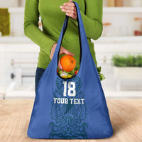 Custom Finland Football Champion Grocery Bag Sami Pattern - Wonder Print Shop