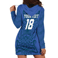 Custom Finland Football Champion Hoodie Dress Sami Pattern - Wonder Print Shop