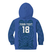 Custom Finland Football Champion Kid Hoodie Sami Pattern - Wonder Print Shop
