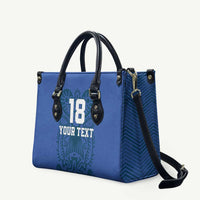 Custom Finland Football Champion Leather Bag Sami Pattern - Wonder Print Shop