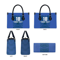 Custom Finland Football Champion Leather Bag Sami Pattern - Wonder Print Shop