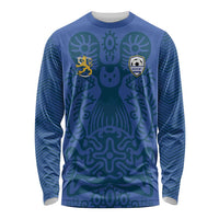 Custom Finland Football Champion Long Sleeve Shirt Sami Pattern - Wonder Print Shop