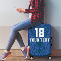 Custom Finland Football Champion Luggage Cover Sami Pattern - Wonder Print Shop