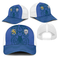 Finland Football Champion Mesh Trucker Cap Sami Pattern - Wonder Print Shop