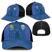 Finland Football Champion Mesh Trucker Cap Sami Pattern - Wonder Print Shop
