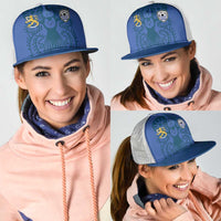 Finland Football Champion Mesh Trucker Cap Sami Pattern - Wonder Print Shop