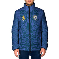 Custom Finland Football Champion Padded Jacket Sami Pattern - Wonder Print Shop