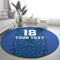 Custom Finland Football Champion Round Carpet Sami Pattern - Wonder Print Shop