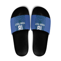 Custom Finland Football Champion Slide Sandals Sami Pattern - Wonder Print Shop