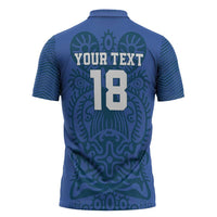 Custom Finland Football Champion Zipper Polo Shirt Sami Pattern - Wonder Print Shop