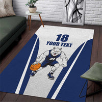 Finland Basketball Custom Area Rug Wolf Mascot Dynamic Style - Wonder Print Shop