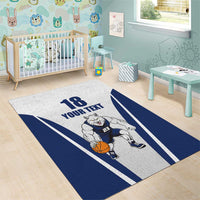 Finland Basketball Custom Area Rug Wolf Mascot Dynamic Style - Wonder Print Shop