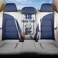 Finland Basketball Custom Back Car Seat Cover Wolf Mascot Dynamic Style - Wonder Print Shop