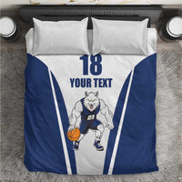 Finland Basketball Custom Bedding Set Wolf Mascot Dynamic Style - Wonder Print Shop