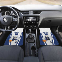 Finland Basketball Custom Car Mats Wolf Mascot Dynamic Style - Wonder Print Shop