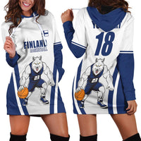 Finland Basketball Custom Hoodie Dress Wolf Mascot Dynamic Style - Wonder Print Shop